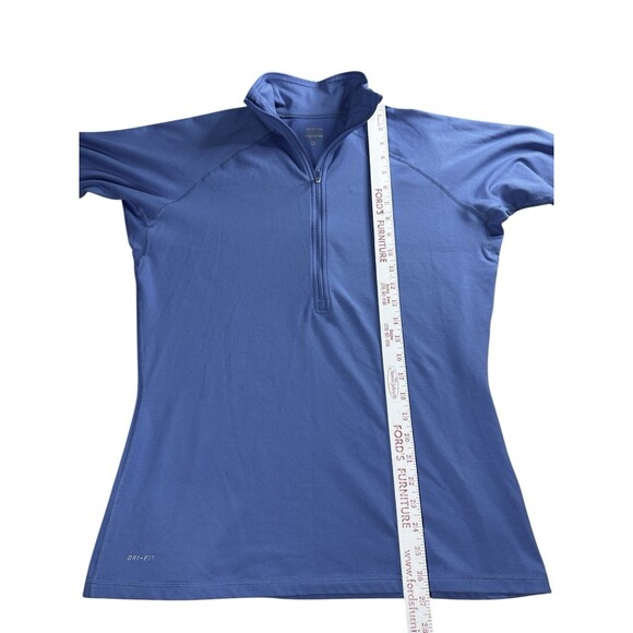 Nike Pro Sweatshirt  Running Yoga Pullover 1/2 Zip Mock Neck Blue XL Activewear - Picture 10 of 11